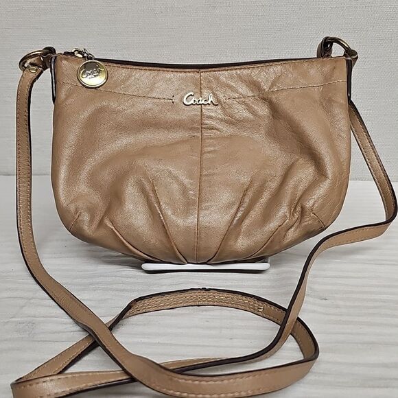 COACH PLEATED LEATHER CROSSBODY BAG BFPM-02-250 - Picture 1 of 6